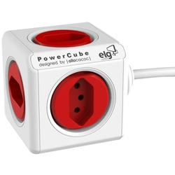Adaptador Universal ELG Powercube Extended Pwc-X5 5 Tomadas, Extensão 1,5M Vermelho Menor preço em Adaptador Universal ELG Powercube Extended Pwc-X5 5 Tomadas, Extensão 1,5M Vermelho