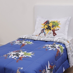 Edredom Dupla Face Solteiro Avengers 2 Peças - Casa e Conforto + Marvel Menor preço em Edredom Dupla Face Solteiro Avengers 2 Peças - Casa e Conforto + Marvel
