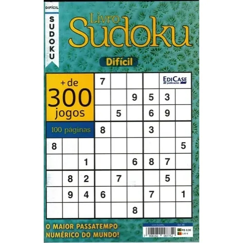 Kit 3 Livros Sudoku Difícil 300 Páginas Mais De 900 Jogos