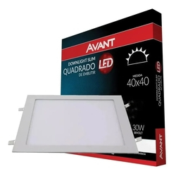Kit 10 Painéis Led Embutir 30w 40x40 Quadrado Branco Frio Menor preço em Kit 10 Painéis Led Embutir 30w 40x40 Quadrado Branco Frio