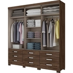 Guarda-roupa Uran 3 Portas Fosco - Henn - Moka Hp / Moka Hp / Fendi Hp