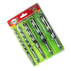 Jogo Kit De Brocas Para Madeira 5 Peças Idea Menor preço em Jogo Kit De Brocas Para Madeira 5 Peças Idea