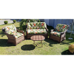 Moveis sintéticos, moveis para varanda.Conjunto Melo - 1 Sofá 2L + 2 Poltronas + 1 Mesa Centro