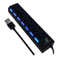 Hub Usb 3.0 Com 7 Portas Velocidade De 480Mbps Ultra Rápido Menor preço em Hub Usb 3.0 Com 7 Portas Velocidade De 480Mbps Ultra Rápido