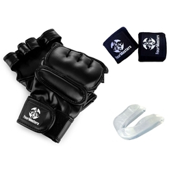 Kit Luva MMA Treino + Bandagem + Bucal Muay Thai Boxe Menor preço em Kit Luva MMA Treino + Bandagem + Bucal Muay Thai Boxe