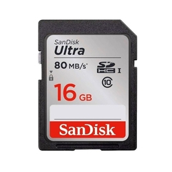 Cartão Sd Sdhc Ultra Sandisk 16gb 80mbs Menor preço em Cartão Sd Sdhc Ultra Sandisk 16gb 80mbs