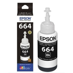 Refil de Tinta Epson T664 Preto 70ml Original Menor preço em Refil de Tinta Epson T664 Preto 70ml Original