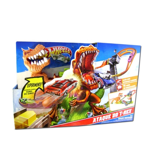 Pista hot wheels ataque dinossauro t rex mattel