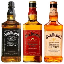 Kit Whisky Jack Daniels 1 Litro Honey - Fire - Old N7 Menor preço em Kit Whisky Jack Daniels 1 Litro Honey - Fire - Old N7