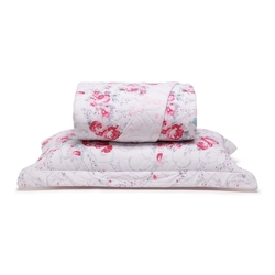 Kit Colcha Matelassê Dupla Face Unique Valentina 3 Peças Santista - King - Rosa Menor preço em Kit Colcha Matelassê Dupla Face Unique Valentina 3 Peças Santista - King - Rosa
