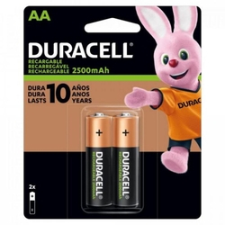 Pilha Recarregável AA 2500-mAh (CR c/2 pilhas) DURACELL - 2 Menor preço em Pilha Recarregável AA 2500-mAh (CR c/2 pilhas) DURACELL - 2
