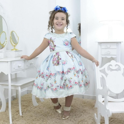 vestido infantil jardim