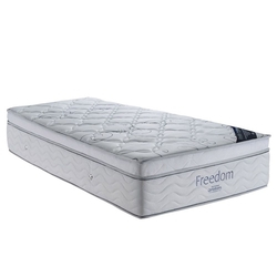 Colchão Ortobom Freedom Mola Superpocket Solteirão Branco com detalhe Cinza 108x198x32 Menor preço em Colchão Ortobom Freedom Mola Superpocket Solteirão Branco com detalhe Cinza 108x198x32