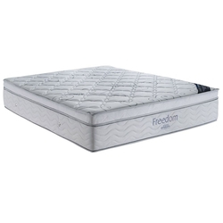 Colchão Ortobom Freedom Mola Superpocket Super King Branco com detalhe Cinza 193x203x32 Menor preço em Colchão Ortobom Freedom Mola Superpocket Super King Branco com detalhe Cinza 193x203x32