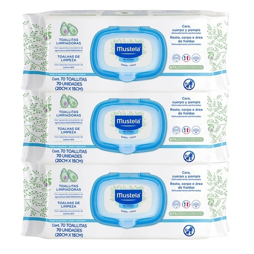 Kit 3x70 Mustela Bebê Toalhas Umedecidas (210 Toalinhas) Em Promoção ...