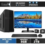Computador Completo Easypc Intel Core i7 8GB HD 2TB Monitor Full HD 21.5
