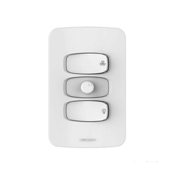 Menor preço em Controle para ventilador bivolt com placa 4X2 Gracia branco Alumbra
