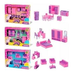 Kit Casa Casinha Da Judy - Sala, Quarto E Cozinha - Samba Menor preço em Kit Casa Casinha Da Judy - Sala, Quarto E Cozinha - Samba