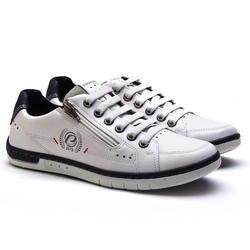 Sapatenis Masculino em Couro Legítimo Pegada Original Branco Menor preço em Sapatenis Masculino em Couro Legítimo Pegada Original Branco