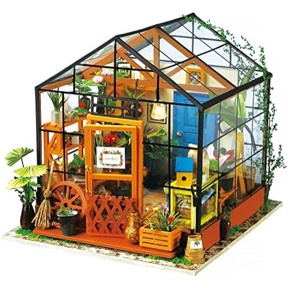 ROBOTIME DIY Dollhouse Wooden Miniature Furniture Kit Mini