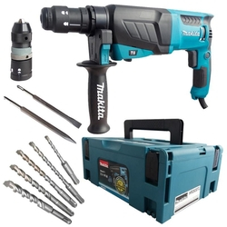 Martelete SDS Plus 830W com Mandril Rápido, Ponteiro, Talhadeira, 5 Brocas e Maleta HR2630TJ MAKITA Menor preço em Martelete SDS Plus 830W com Mandril Rápido, Ponteiro, Talhadeira, 5 Brocas e Maleta HR2630TJ MAKITA