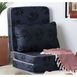Puff Luxo Multiuso 3 em 1 Estampado Floral Azul Com Travesseiro de Fibras Siliconadas Anti-alérgico Solteiro - Bf Colchões Menor preço em Puff Luxo Multiuso 3 em 1 Estampado Floral Azul Com Travesseiro de Fibras Siliconadas Anti-alérgico Solteiro - Bf Colchões