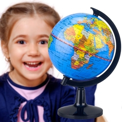 Globo Terrestre de Mesa Decorativo Excelente Qualidade Em PVC Ø10,6cm Menor preço em Globo Terrestre de Mesa Decorativo Excelente Qualidade Em PVC Ø10,6cm