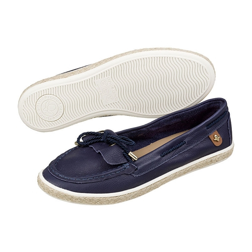 mocassim feminino cravo e canela