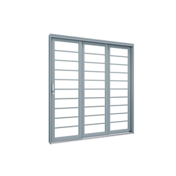 Porta De Correr Esquerda Quadrada Premium 213x150cm Cinza Menor preço em Porta De Correr Esquerda Quadrada Premium 213x150cm Cinza