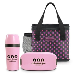 Kit 3 Peças de Marmita, Garrafa e Bolsa Térmica Jacki Design - AHX19763 Cor:Pink Bolinha Menor preço em Kit 3 Peças de Marmita, Garrafa e Bolsa Térmica Jacki Design - AHX19763 Cor:Pink Bolinha