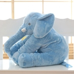 Elefante de Pelúcia 60cm Almofada Cinza