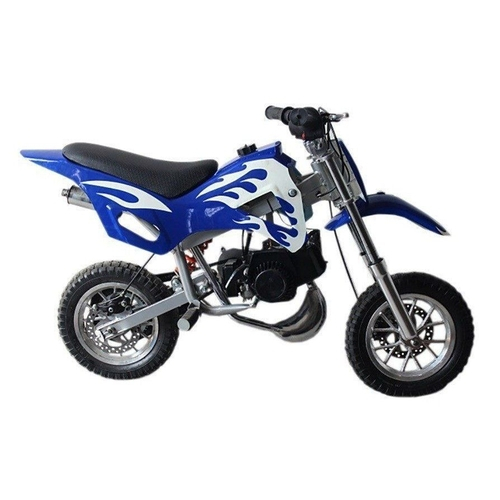 Mini Moto Criança Infantil Cross 49cc 2tempo Gasolina Azul em