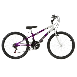 Menor preço em Bicicleta Rebaixada 18 Marchas Aro 24 Lilás E Branco Ultra Bikes