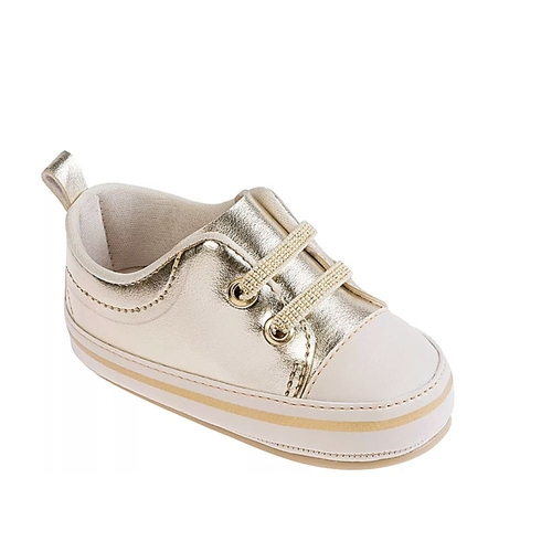 tenis dourado menina