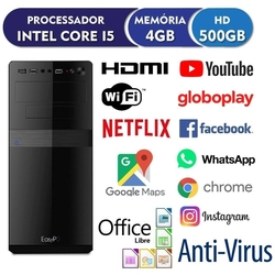 Computador PC CPU Intel Core i5 HDMI 4GB HD 500GB Sistema operacional completo Wifi Desktop PC EasyPC Standard é boa?