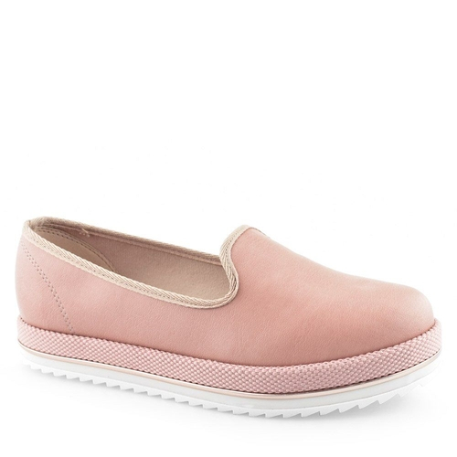 tênis feminino beira rio flatform slip on em suede rosê