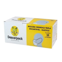 Máscara Cirúrgica Tripla Com Elástico Descartável Cx com 50 Unid - Descarpack é ruim? Máscara Cirúrgica Tripla Com Elástico Descartável Cx com 50 Unid - Descarpack é boa?