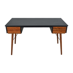 Escrivaninha Aparador Mesa Pés Palito Retrô Madeira Peroba Rosa e MDF Preto 76x126x50cm Menor preço em Escrivaninha Aparador Mesa Pés Palito Retrô Madeira Peroba Rosa e MDF Preto 76x126x50cm