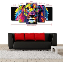 Quadro Decorativo Moderno Para Sala 5 Peças - Colorido é boa?