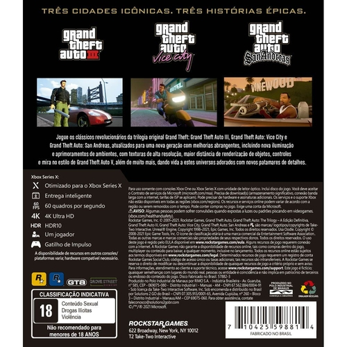 Game Grand Theft Auto The Trilogy – The Definitive Edition - PS4 em  Promoção na Americanas