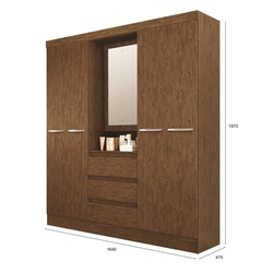Guarda-Roupa Soletiro Belluno Capelinha 5 Porta 3 Gavetas Com Espelho - San Marino é boa?