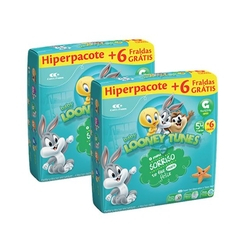 Kit 02 FRALDAS BABY LOONEY TUNES HIPER - G - C/ 120 Unidades é boa?