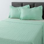 Colcha King Boutis Verde com 2 Portas Travesseiros - Casa e Conforto
