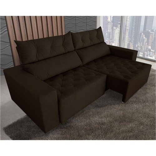 Sofa 4 Lugares Gigante Supremo 2 50m Retratil E Reclinavel Marrom Rifletti Nas Americanas