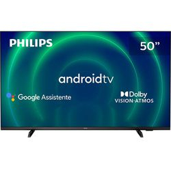 Smart TV Philips Android Tela 50" 50pug7406/78 4k  Google Assistant Comando de Voz Dolby Vision/atmos Vrr/allm Bluetooth