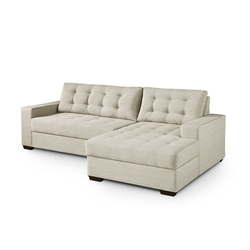 Menor preço em Sofá 4 Lugares Fixo Com Chaise Direita Pamplona Jacquard 2.35m (L)