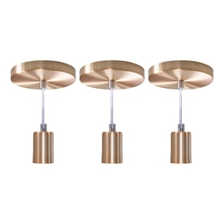 kit com 3 Pendentes Tubo Cilindro Alumínio 4x6 cm E27 Cobre Escovado St458 é ruim? kit com 3 Pendentes Tubo Cilindro Alumínio 4x6 cm E27 Cobre Escovado St458 é boa?