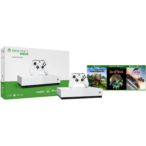 XBOX ONE S ALL DIGITAL 1TB COM 3 JOGOS INCLUSOS