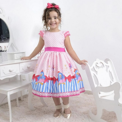 vestido rosa da galinha pintadinha
