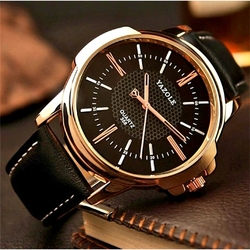 Relógio Masculino Yazole 358 Pulseira em Couro Ferragem Bronze é boa?